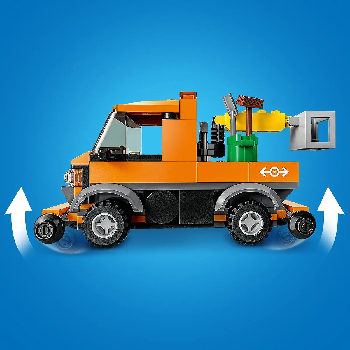 Caminhão de asfalto e trilhos