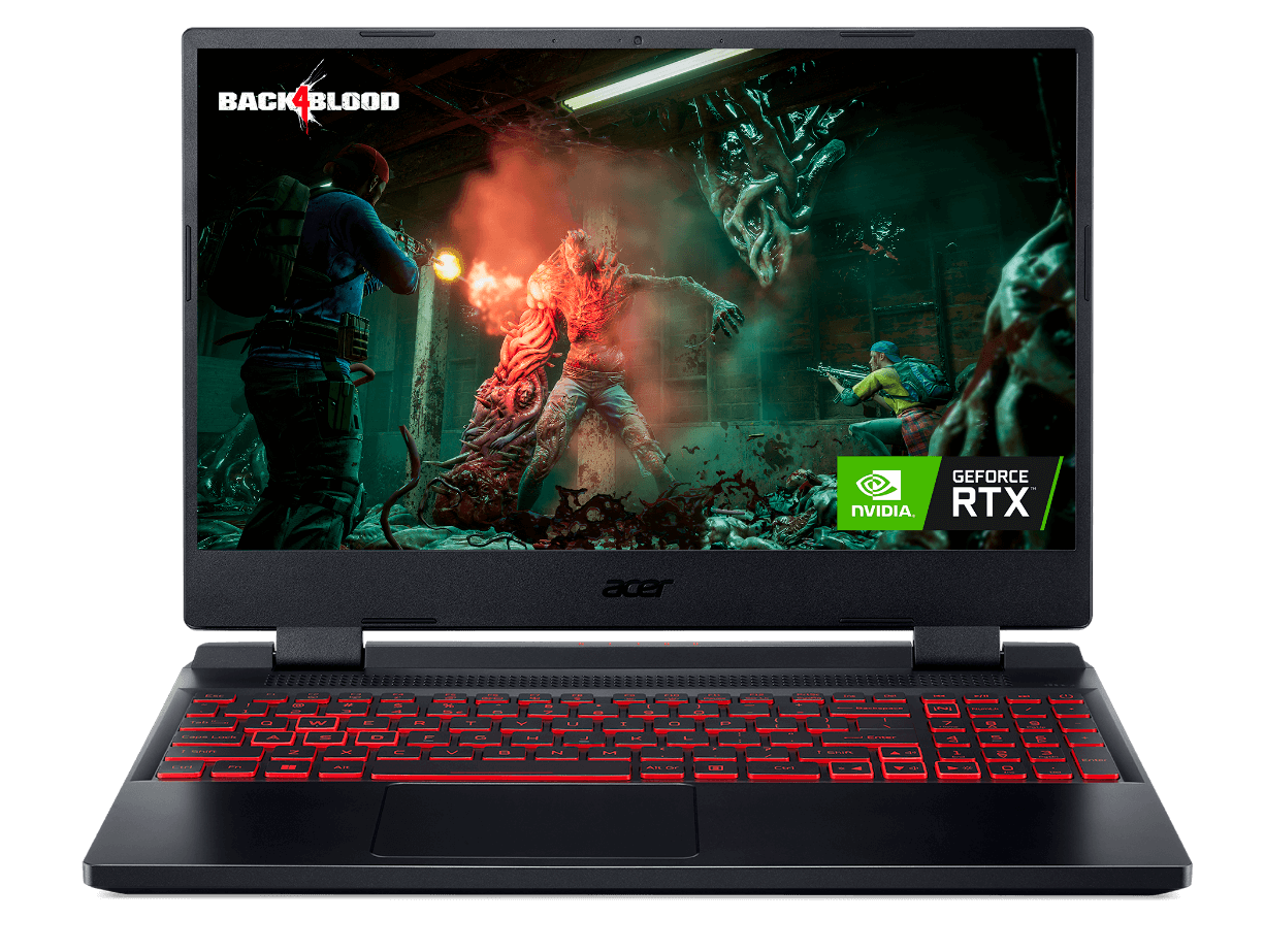 Notebook Acer Nitro exibindo imagem do jogo Back for Blood