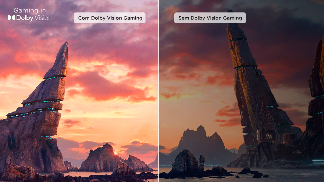comparação Dolby Vision Gaming