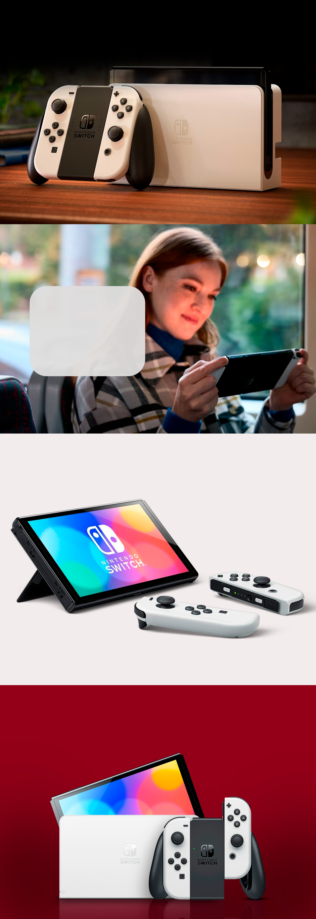 Console Nintendo Switch OLED 64GB Branco Com Joy-Con Standard