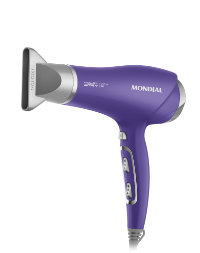 Secador de Cabelo Mondial Tourmaline Íon Lilás - e Prata 2000W 2