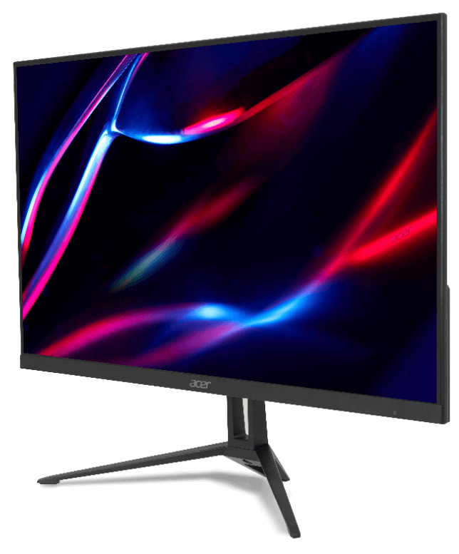 Monitor Acer com imagem de jogo com paraquedista na tela.