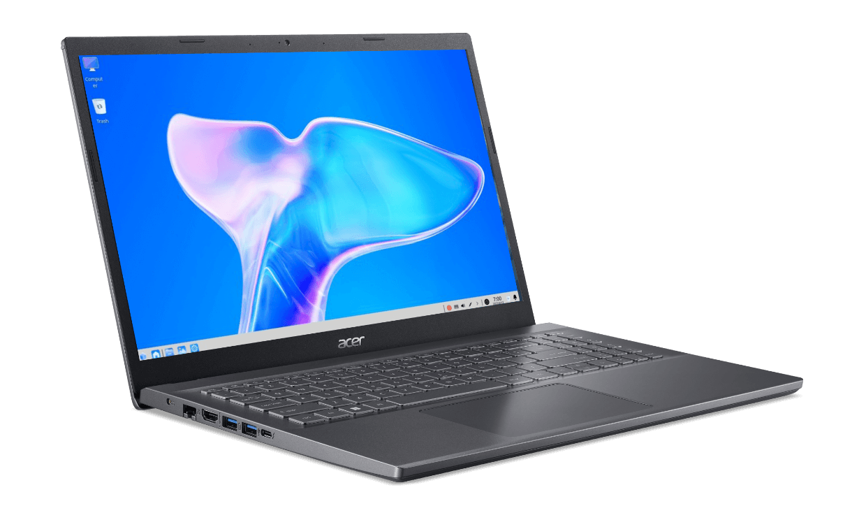 Notebook Acer Aspire 5 inclinado para a direita