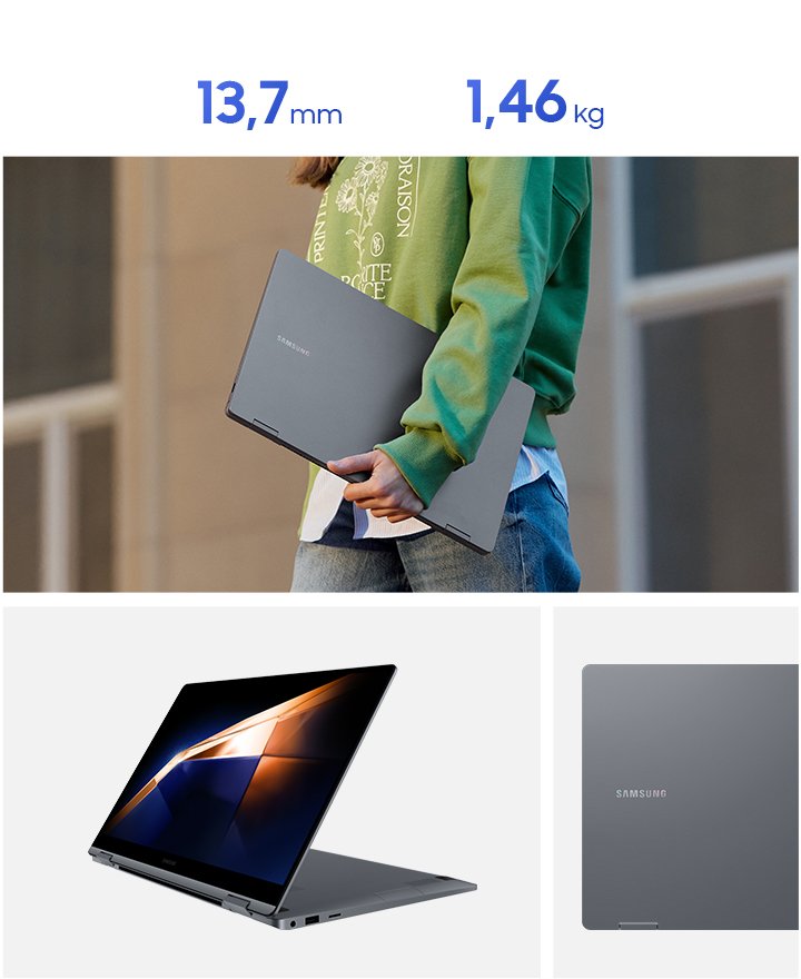 Notebook Samsung Galaxy Book4 360, Windows 11 Home, Intel Core i7