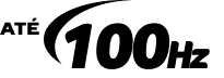 Logos de taxa de atualização 100 HZ e Visual Response Boot de até 1ms.