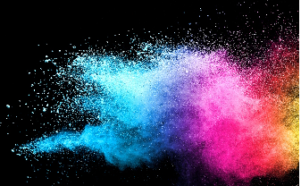 Imagem de fumaça colorida.