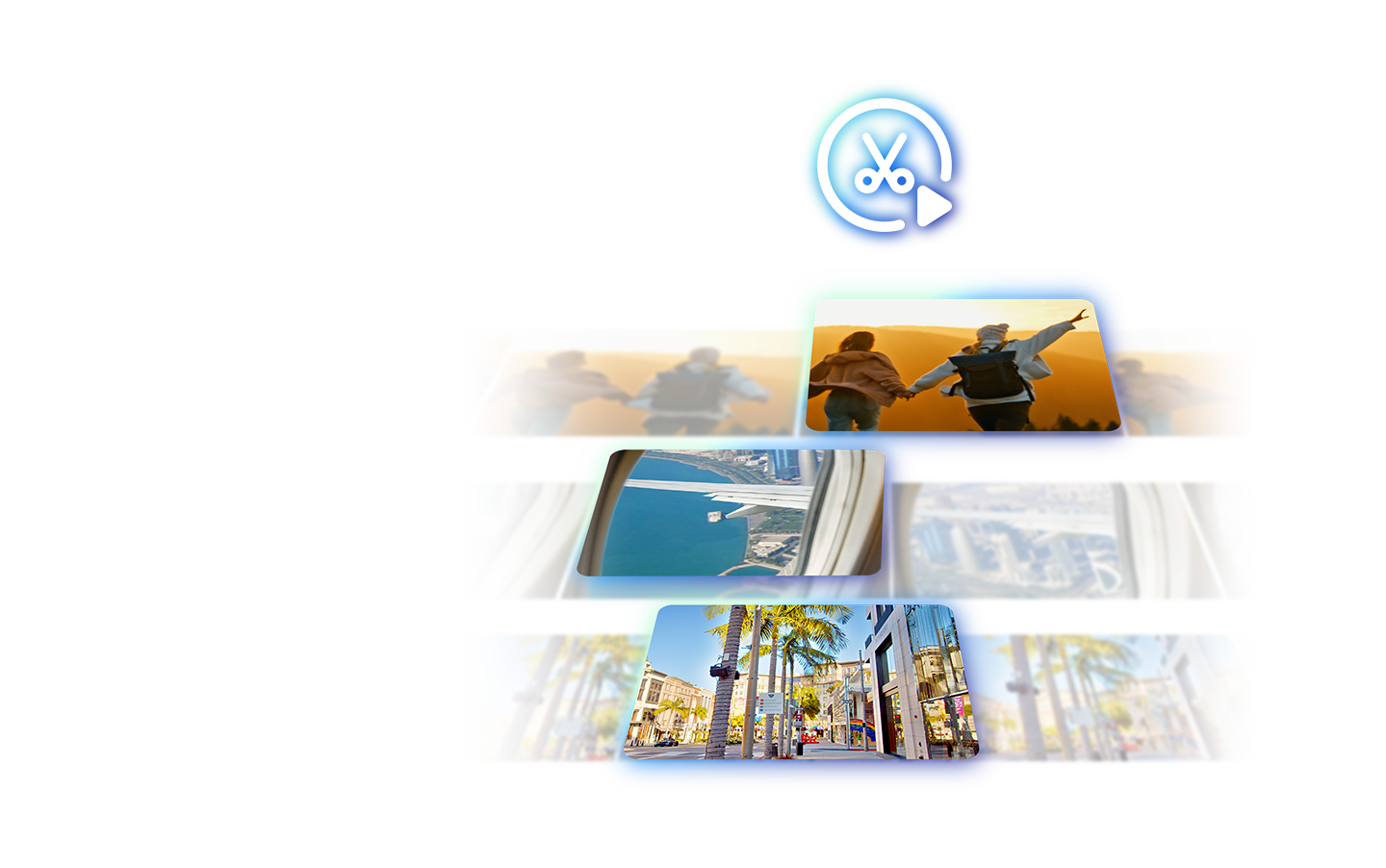 Um destaque importante de v&aacute;rios v&iacute;deos diferentes pode ser editado em conjunto usando o Corte Autom&aacute;tico.