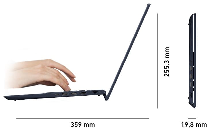 medidas notebook
