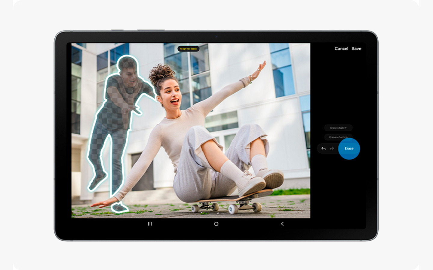 O botão Galaxy AI é selecionado na tela.