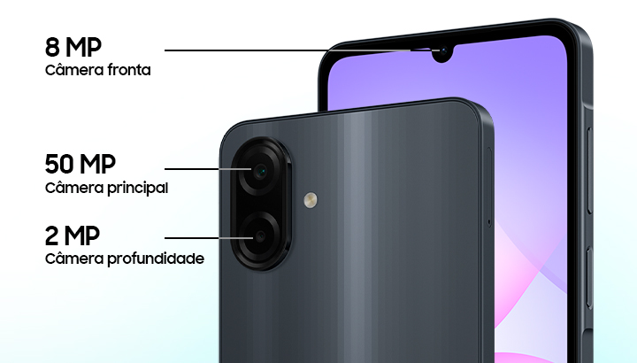  Câmera dupla de até 50MP