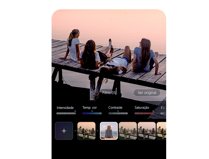 Transforme suas fotos em filtros exclusivos, capturando as cores e o clima, para que cada clique tenha o seu estilo único.