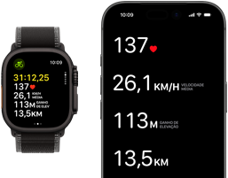 Métricas de treino em tempo real no Apple Watch Ultra 3 e no iPhone