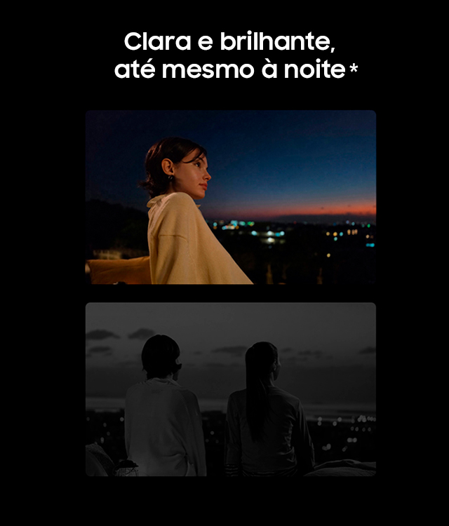 Um retrato feito ao ar livre, com pouca luz. Com Nightography, os detalhes permanecem claros e vívidos.
Uma foto de dois amigos feita ao ar livre, com pouca luz. Com Nightography, os detalhes permanecem claros e vívidos.