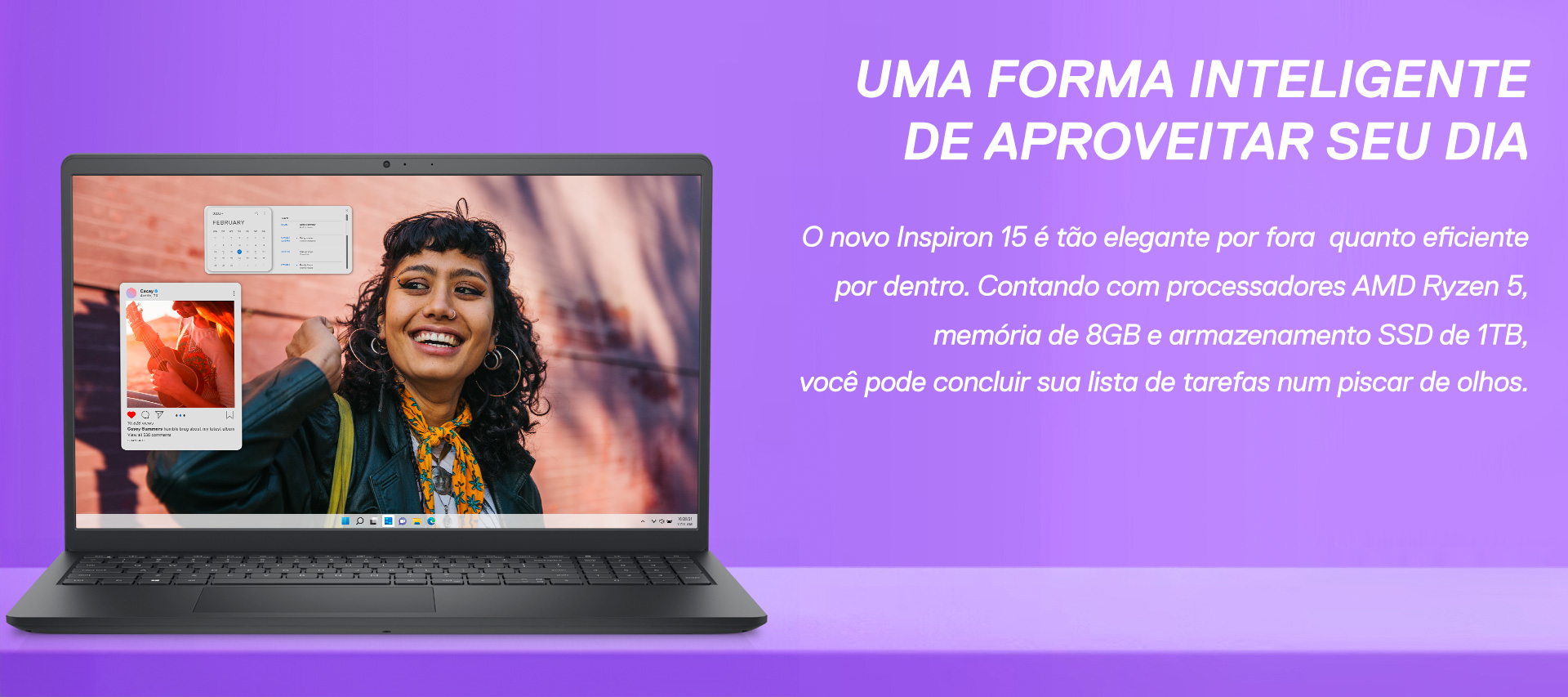 banner Notebook Inspiron 15 configurações