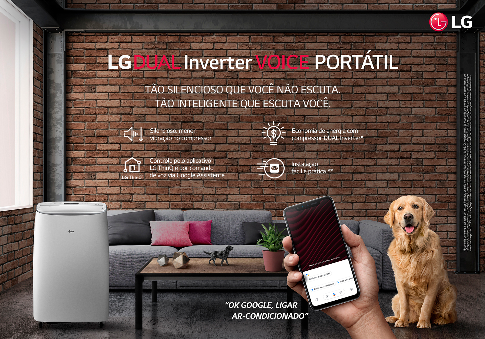 LG Dual Inverter Voice Portátil