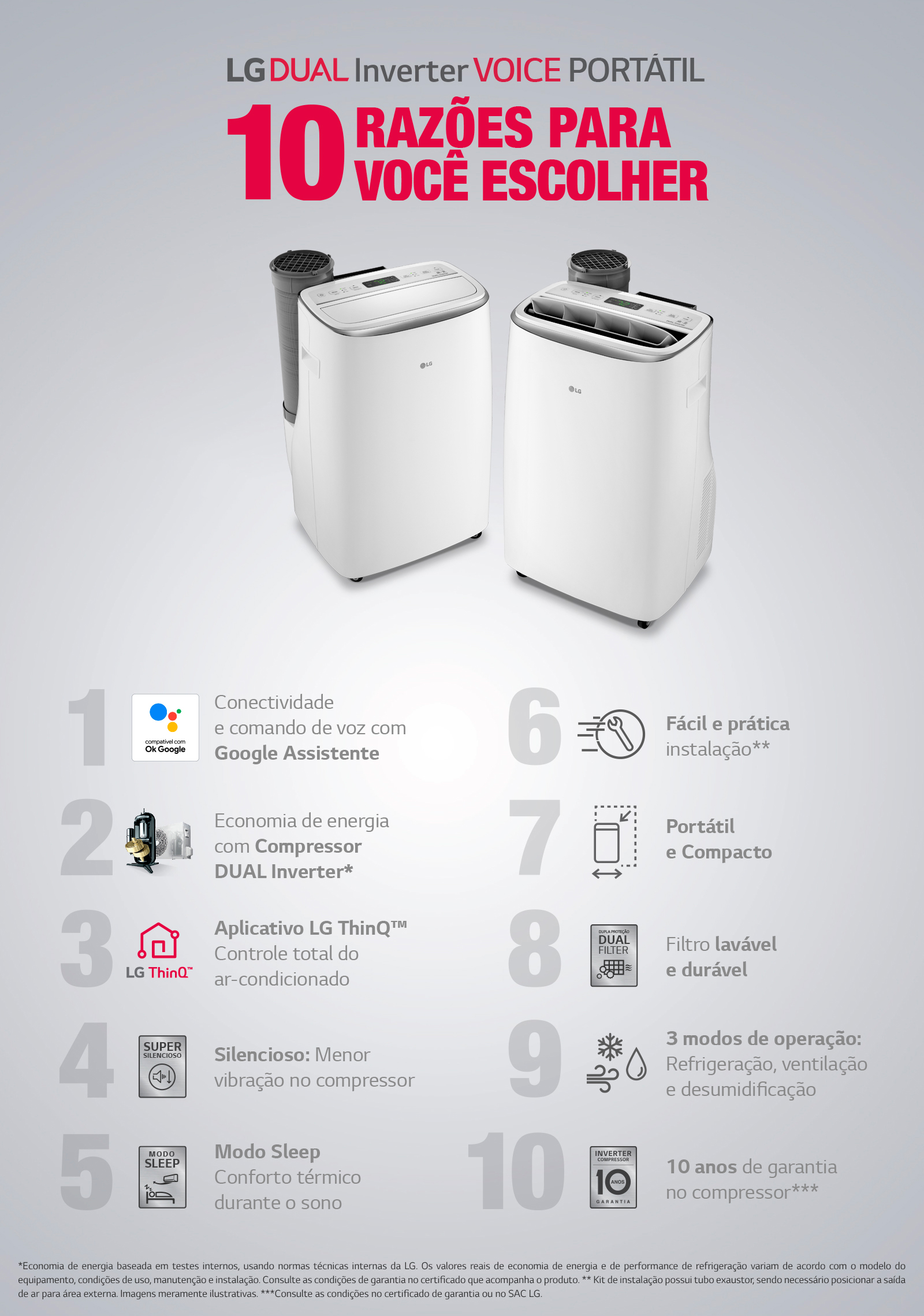 LG Dual Inverter Voice Portátil