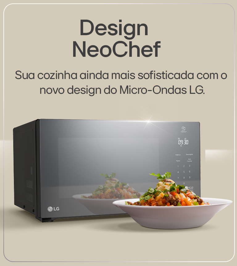 Micro-ondas LG NeoChef 30 litros 220V Espelhado Limpa Fácil