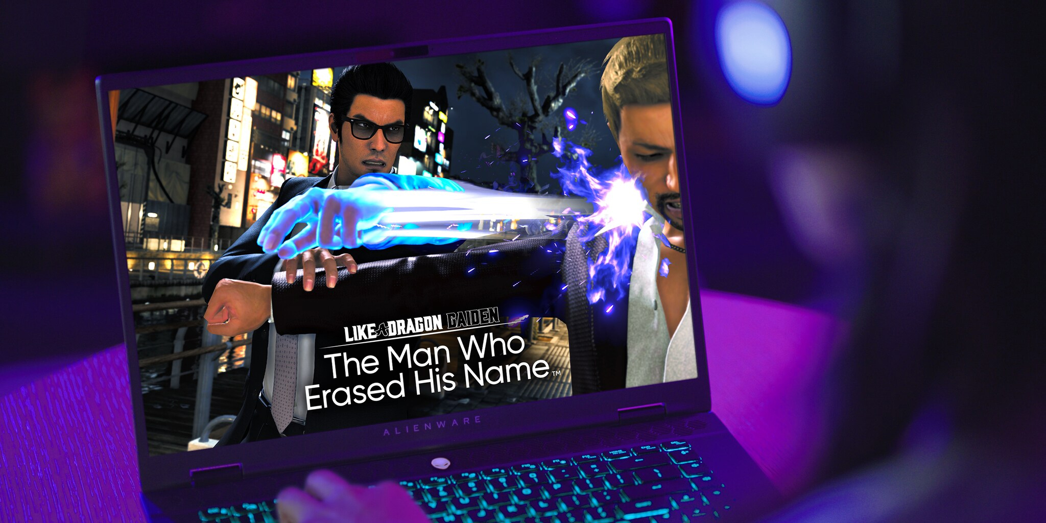 Alienware Scorpio m16 R2 com screen Like a Dragon Gaiden