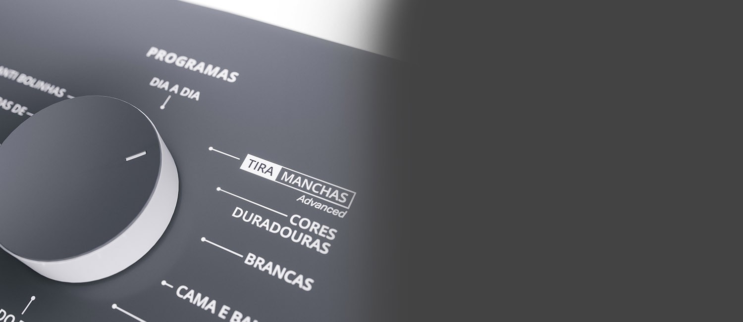 Panel de programas na Lavadora Brastemp Branca 14kg