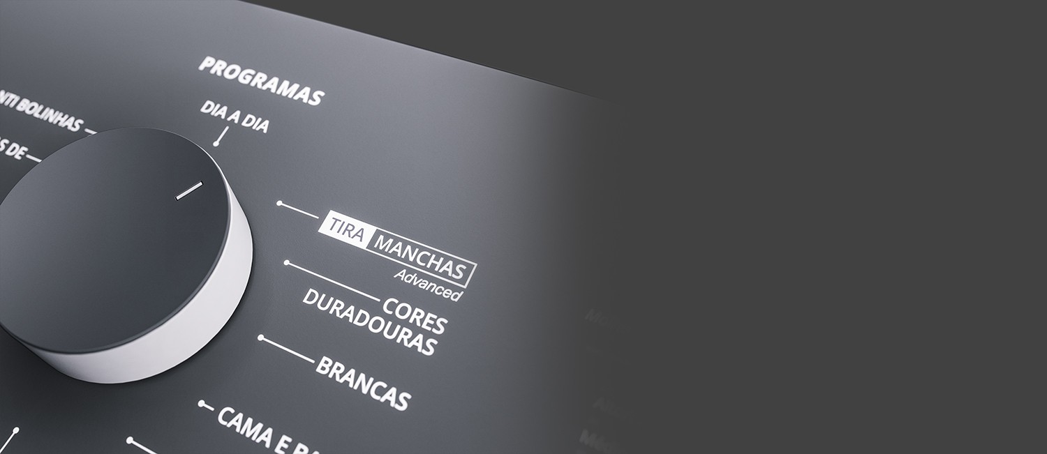 Panel de programas na Lavadora Brastemp Branca 12kg
