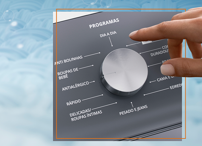 Painel de Programas da Lavadora Brastemp Branca 12kg