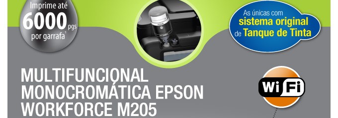 Multifuncional Monocromática Epson WorkForce M205